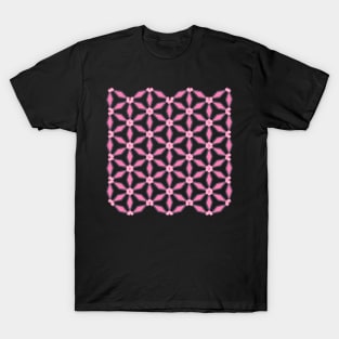 Pink and grey floral pattern T-Shirt